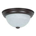 thumbnail image 1 of F7630-62-Sunset Lighting-Two Light Flush Mount   Rubbed Bronze Finish with Faux Alabaster Glass, 1 of 4