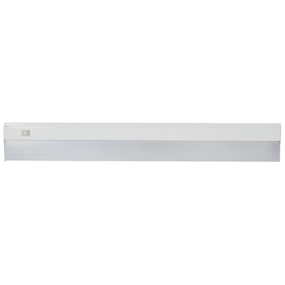 F9824-30-LED-2-Sunset Lighting-24 Inch 8W LED Under Cabinet White Finish with White Glass