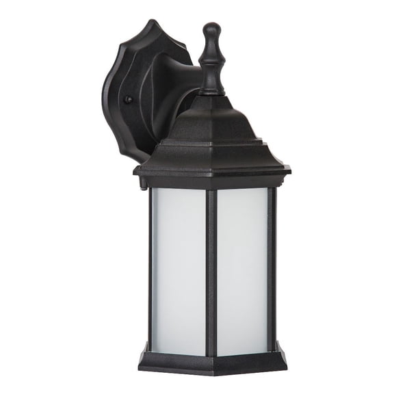 F9955-31-1-Sunset Lighting-12.25 Inch 9W LED Outdoor Wall Lantern   Black Finish