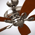 thumbnail image 1 of Luminance kathy ireland Home Penbrooke Eco 60in Ceiling Fan with Premium Motor,  6-Speed Wall Control,  Brushed Steel with Walnut Blades for Dump Locations CF5200BS-B91WA, 1 of 7