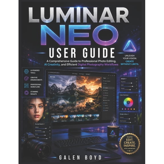 Luminar Neo User Guide: A Comprehensive Guide to Professional Photo Editing, AI Creativity, and Efficient Digital Photog, (Paperback)