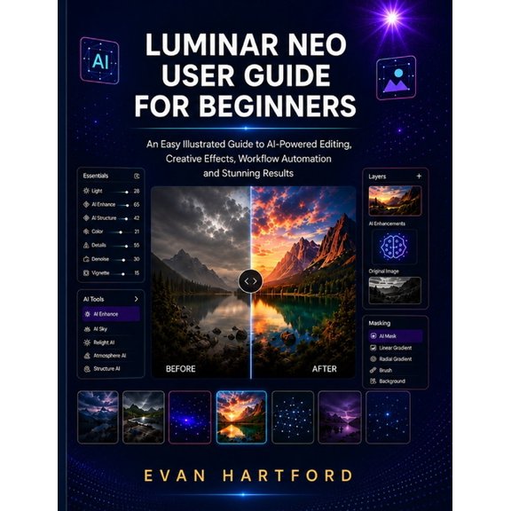 Luminar Neo User Guide for Beginners: An Easy Illustrated Guide to AI-Powered Editing, Creative Effects, Workflow Automa, (Paperback)