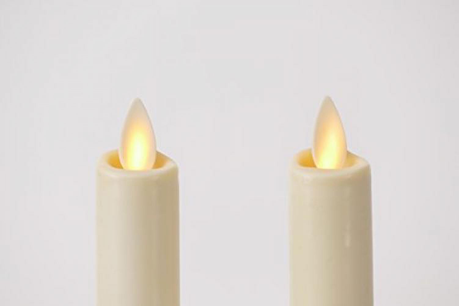 Luminara 8" Ivory Wax Taper Candles, Set Of 2