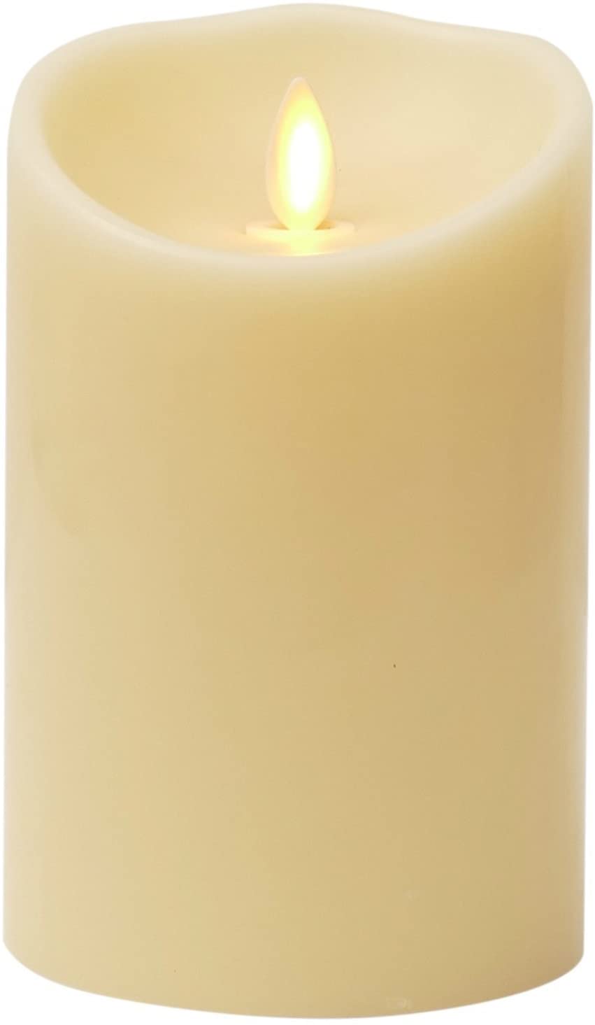 Luminara Flameless Candle Moving Flame Candle with Timer (5" Ivory