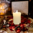 thumbnail image 1 of KUKIDSVO Flameless LED Battery Operated Ivory Pillar Candle, Flickering Realistic Moving Flame, 2.96'' x1.97'' Luminous Real Wax Indoor Home Decor(B), 1 of 7