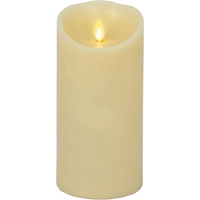 Luminara Flameless LED Candle, Moving Flame Pillar, Remote Ready, Timer