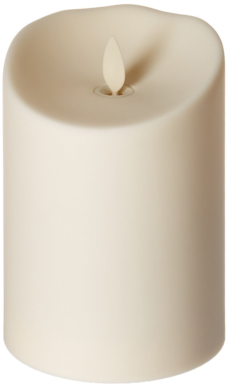 Ivory Matte Flameless Pillar Candle with Remote Control