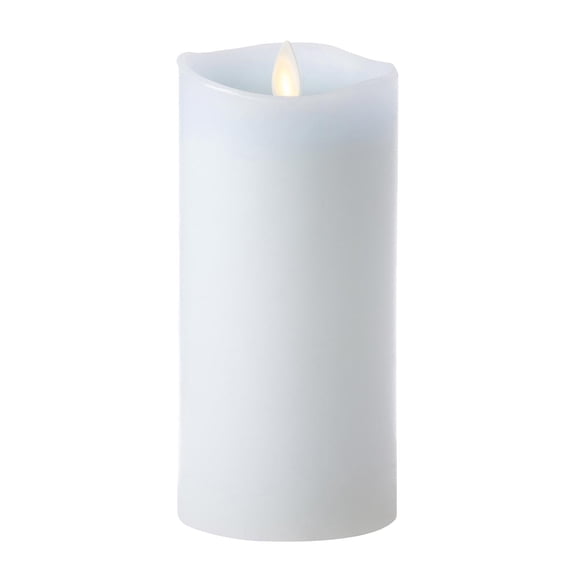 Luminara Smooth Pillar Candle: Mist, 3 x 6 inches