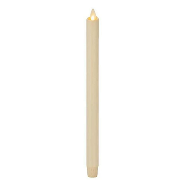 Luminara Taper Candle: Unscented Flameless Taper Candle with Timer (15" Ivory)