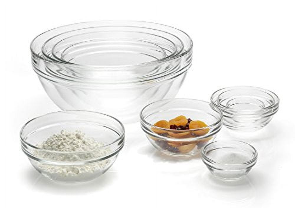 Luminarc 10-Piece Stackable Clear Glass Bowl Set