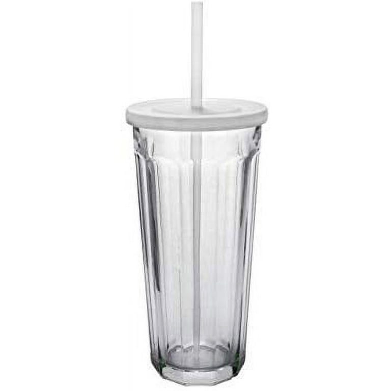 Luminarc 118046, 23-1/4 Oz Working Glass Cooler with Lid & Straw