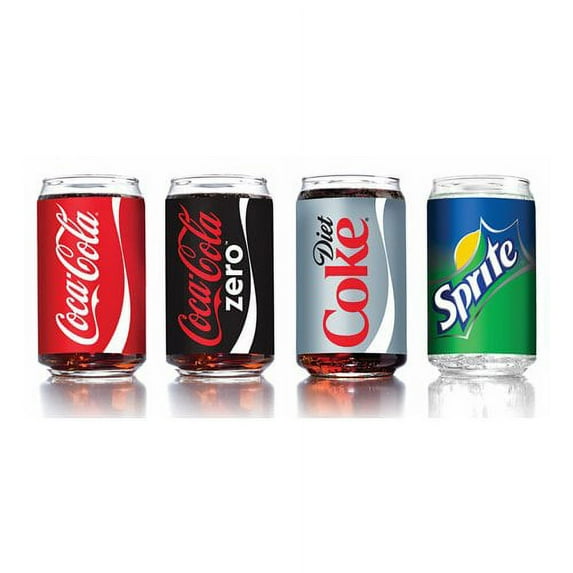 Luminarc 16 oz. Glass Coca-Cola Can 4-Piece Set