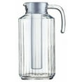 thumbnail image 1 of Luminarc 57.5 Ounce Clear Quadro Jug with White Lid & Infuser Tube, 1 of 9