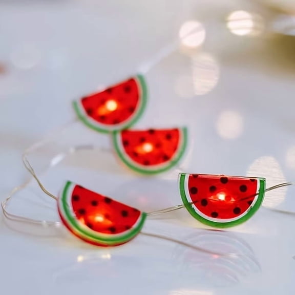 Luminarias Watermelon Fruit-Shaped LED String Lights - Indoor & Outdoor Decorative Lighting