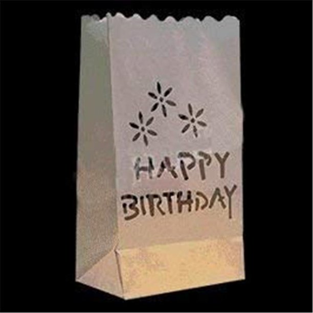 Luminary Bags with Happy Birthday Design