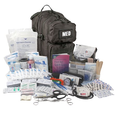 Luminary Tactical Trauma Kit Fully Stocked First Aid Backpack Medical Bug Out Bag Black