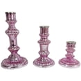 thumbnail image 1 of Luminary Treasures Candle Holders, Set of Three-Color:Antique Pink,Style:Vintage Glamour, 1 of 4