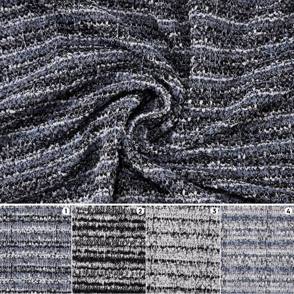 Luminea Textiles Multi-Tone Tweed Fabric | 90% Polyester 6% Cotton | 270G/M² 62 inch Wide | 4 Color Options for Blazers, Dresses & Home Decor