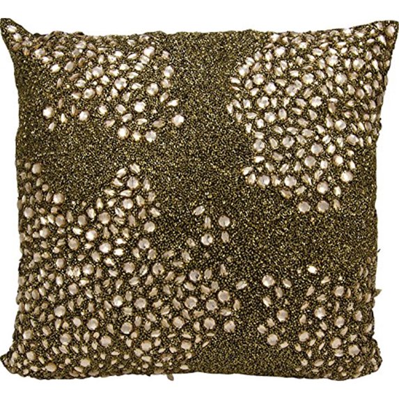 Luminescence Amber Fully Beaded Pillow