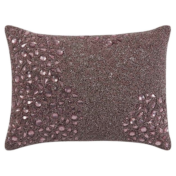Luminescence Lavender Fully Beaded Pillow