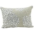 thumbnail image 1 of Luminescence Silver Fully Beaded Pillow, 1 of 2