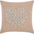 thumbnail image 1 of Luminescence Silver Gold Woven Heart Pillow, 1 of 3