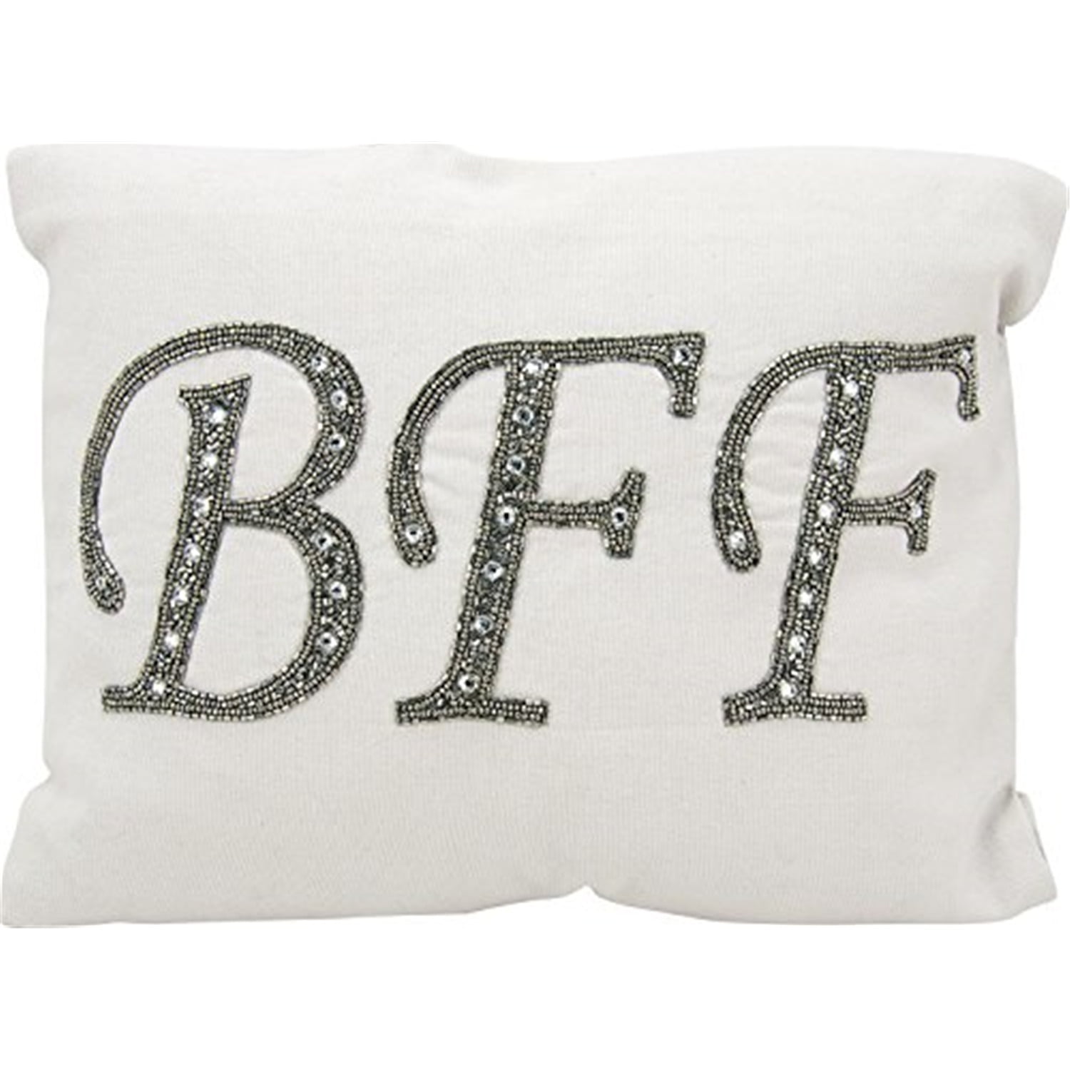 Silver Grey Embroidered Cotton BFF Kids Pillow