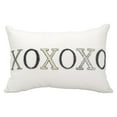 thumbnail image 1 of Luminescence White Xoxoxo Pillow, 1 of 2