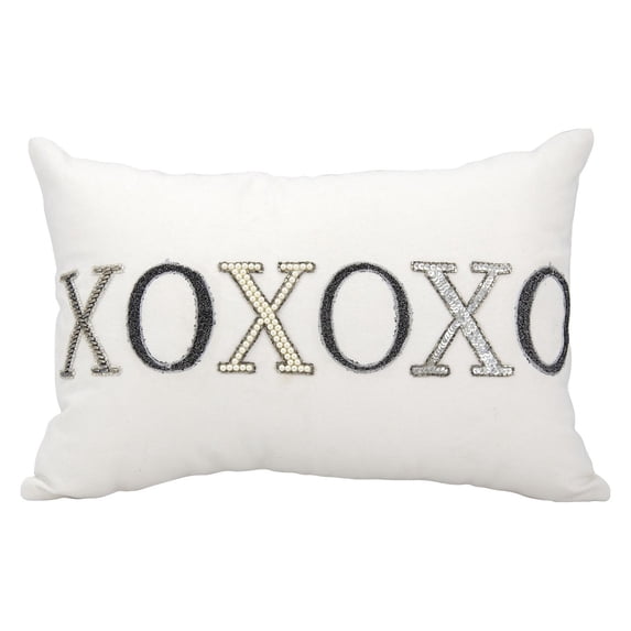 Luminescence White Xoxoxo Pillow