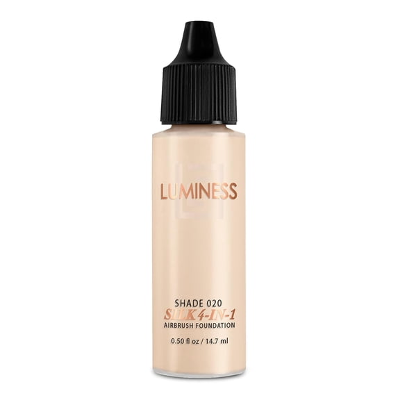 Luminess Air Silk 4-In-1 Airbrush Foundation- Foundation, Shade 020 (.5 Fl Oz) - Sheer to Medium Coverage - Anti-Aging Formula Hydrates and Moisturizes
