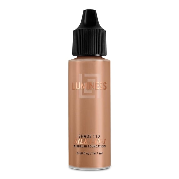 Luminess Air Silk 4-In-1 Airbrush Foundation- Foundation, Shade 110 (.5 Fl Oz) - Sheer to Medium Coverage - Anti-Aging Formula Hydrates and Moisturizes