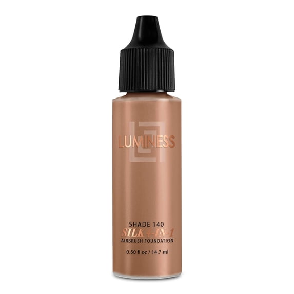 Luminess Air Silk 4-In-1 Airbrush Foundation-, Shade 140 (.5 Fl Oz), Sheer to Medium Coverage, Anti-Aging Formula Hydrates and Moisturizes
