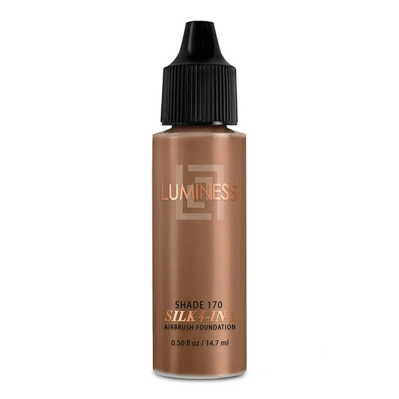 Luminess Air Silk 4-In-1 Airbrush Foundation- Foundation, Shade 170 (.5 Fl Oz) - Sheer to Medium Coverage - Anti-Aging Formula Hydrates and Moisturizes
