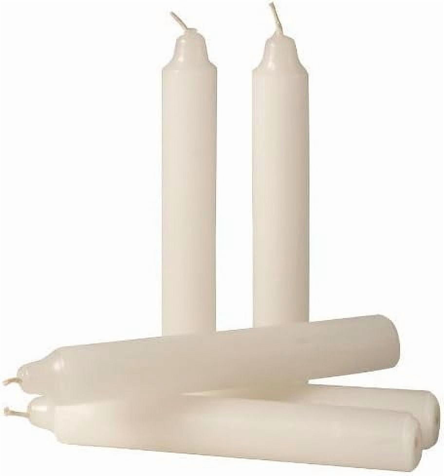 Luminessence Candles Emergency Candles 1 Wick - Unscented - 5'' - Long-Burn - Pure White - 12 Count