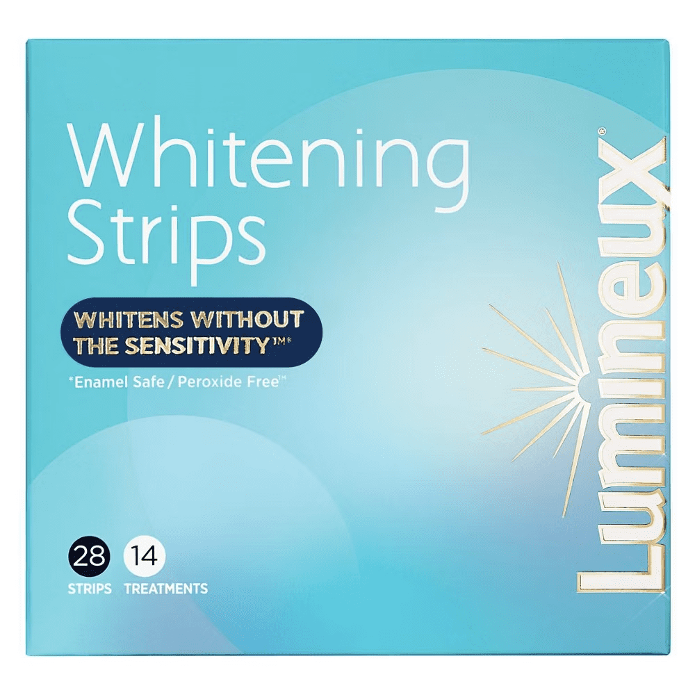 LUMINEUX ORAL ESSENTIALS Lumineux Enamel-Safe & Peroxide-Free Teeth Whitening Strips, Dentist Formulated, 14-Pack