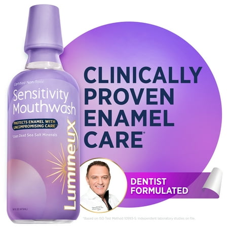 Lumineux Mouthwash for People with Sensitive Teeth, Fluoride Free & Mineral Rich, 16 oz