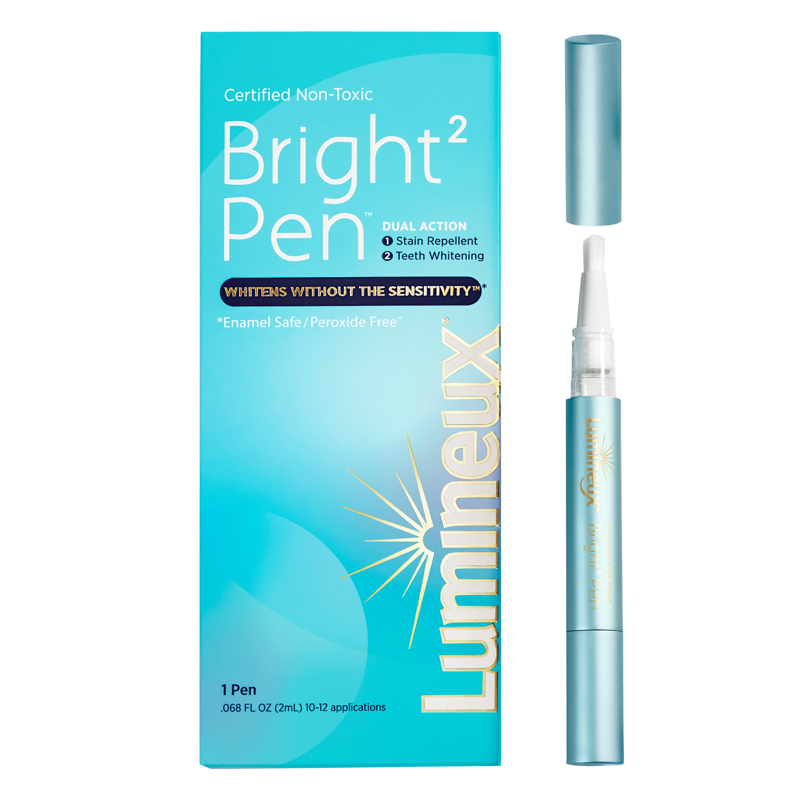 Lumineux Teeth Whitening & Dual Action Stain Repellant Bright 2 Pen