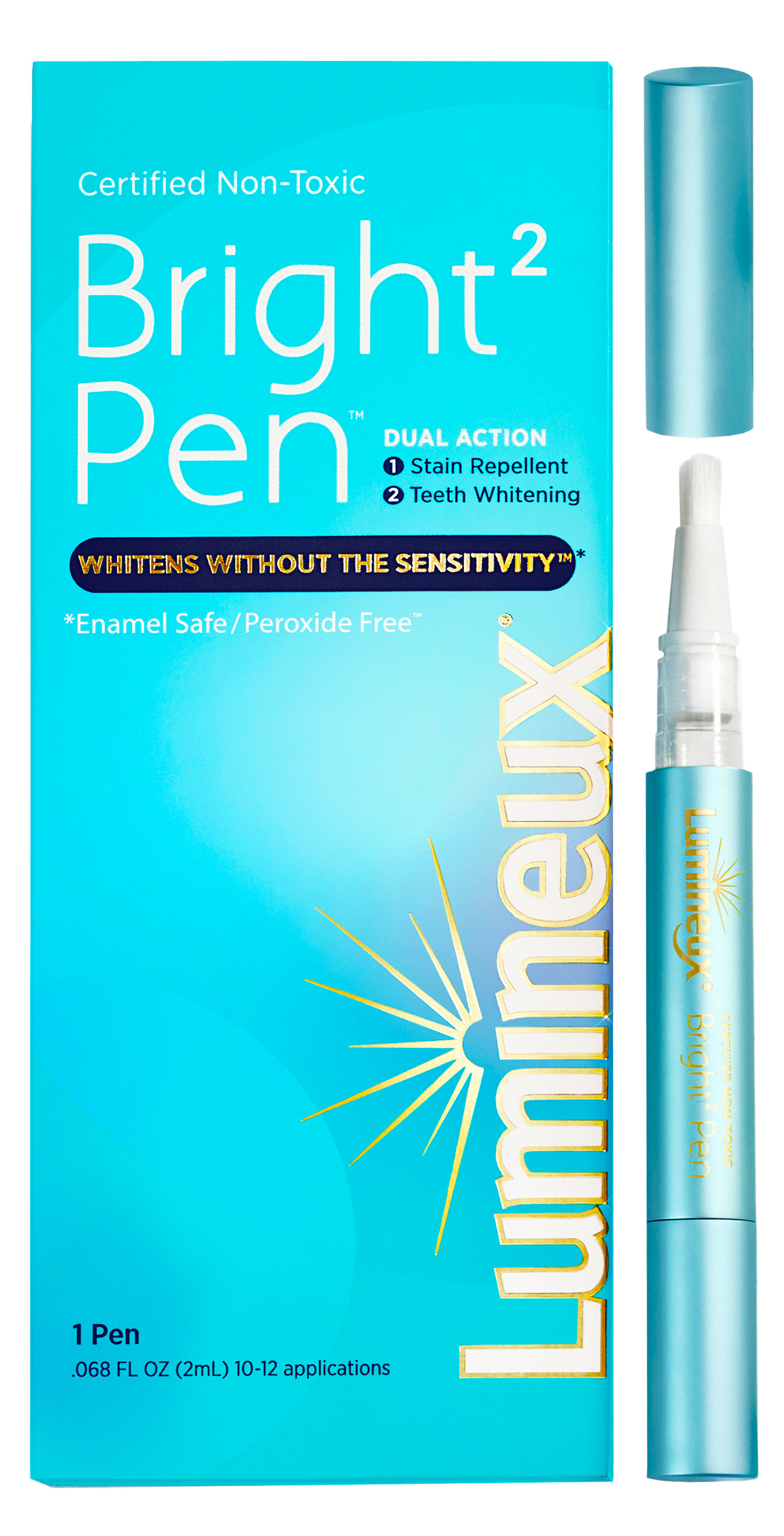 Lumineux Teeth Whitening & Dual Action Stain Repellant Bright, 2 Pens - image 1 of 15