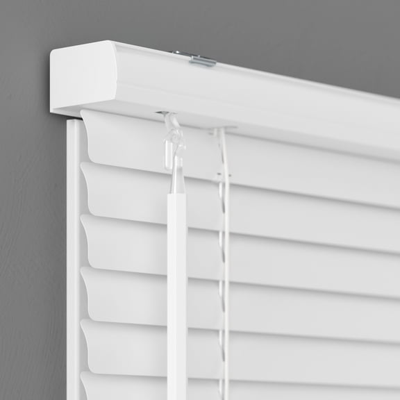Lumino 1" Cordless Light Filtering Vinyl Blinds, White, 26"W x 36"L