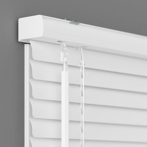 Lumino 1" Cordless Light Filtering Vinyl Blinds, White, 30"W x 48"L