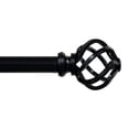 thumbnail image 1 of Lumino 1" Black Prima Cage Adjustable Single Curtain Rod Set, 42"-120", 1 of 5