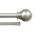 thumbnail image 1 of Lumino 1" and 5/8" Nickel Classic Ball Adjustable Double Curtain Rod Set, 42"-120", 1 of 5