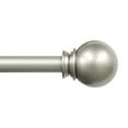 thumbnail image 1 of Lumino 1 Inch Nickel Ball, Single Curtain Rod Set, 42-120" Width, 1 of 4