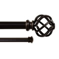 thumbnail image 1 of Lumino 1" and 5/8" Oil Rubbed Bronze Prima Cage Adjustable Double Curtain Rod Set, 42"-120", 1 of 5