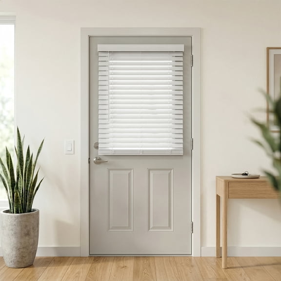 Lumino 2" Cordless Magnetic Flat Slat Blinds, White, 32"W x 48"L