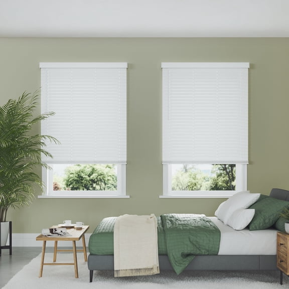 Lumino 2" Smooth Slat Venetian Window Blinds - 37.5"W x 60"L - White