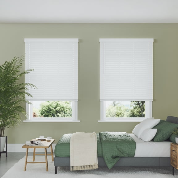 Lumino 2" Smooth Slat Venetian Window Blinds - 37.5"W x 60"L - White