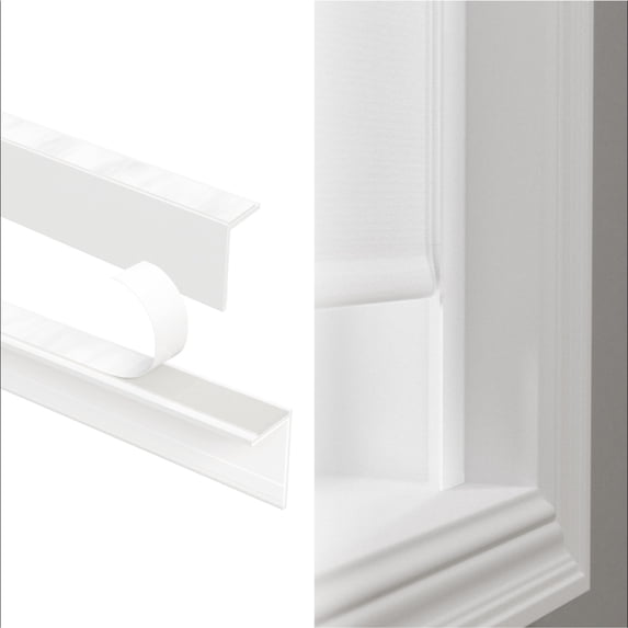 Lumino Blackout Roller Shade Side Tracks, 34"L, Frost White, 2-Pack