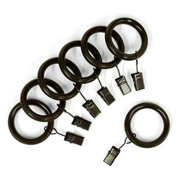 Lumino 1" Dark Oil Rubbed Bronze Clip Rings (7 pack)
