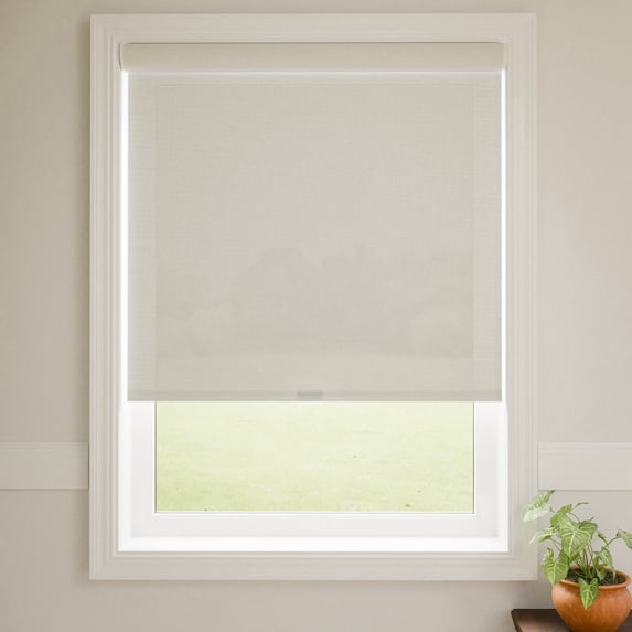 Lumino Solar Shades, Plaster, 38.5"W x 72"L